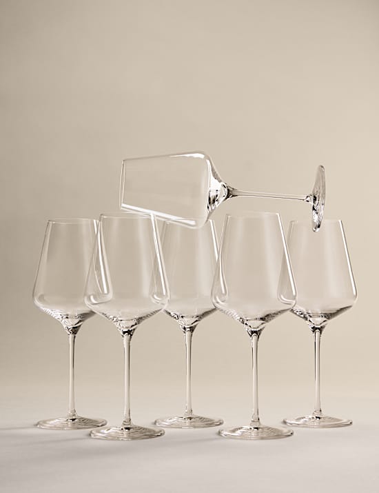 Set of 6 Classic Bordeaux Wine Glasses