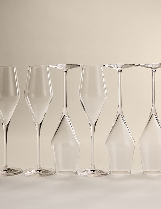 Set of 6 Classic Champagne Flutes