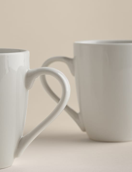 Set of 4 Porcelain Mugs