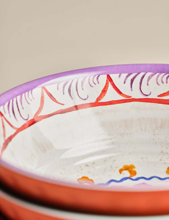 Set of 4 Boho Picnic Cereal Bowls