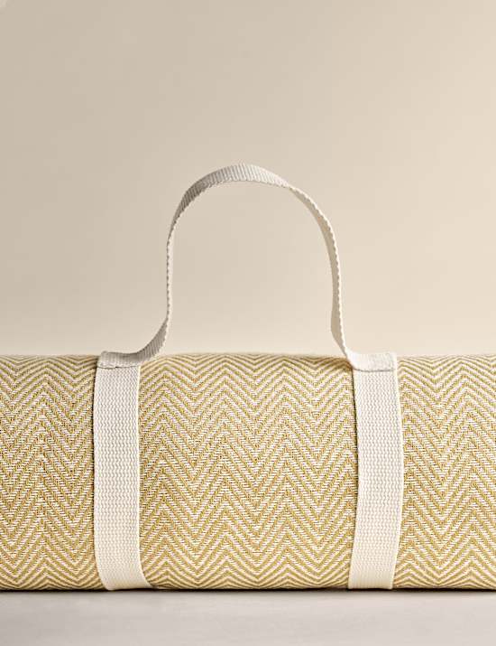 Boho Herringbone Foldaway Picnic Blanket