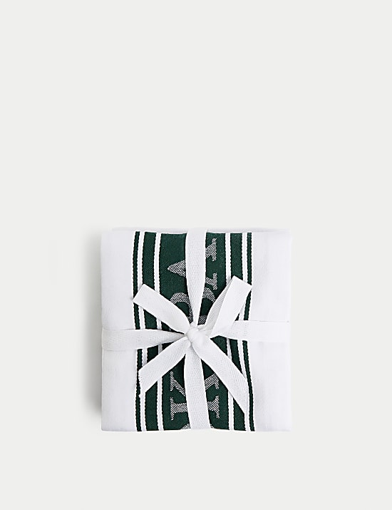 Set of 3 Cotton Rich Striped Tea Towels