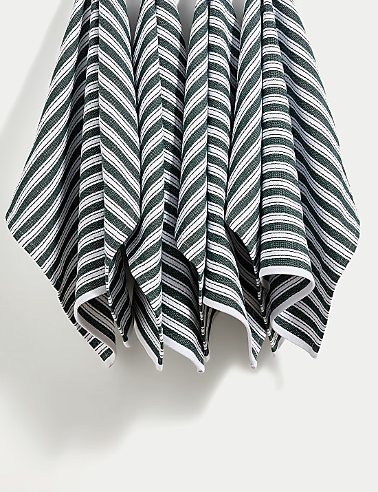 Set of 4 Cotton Rich Basket Weave Tea Towels