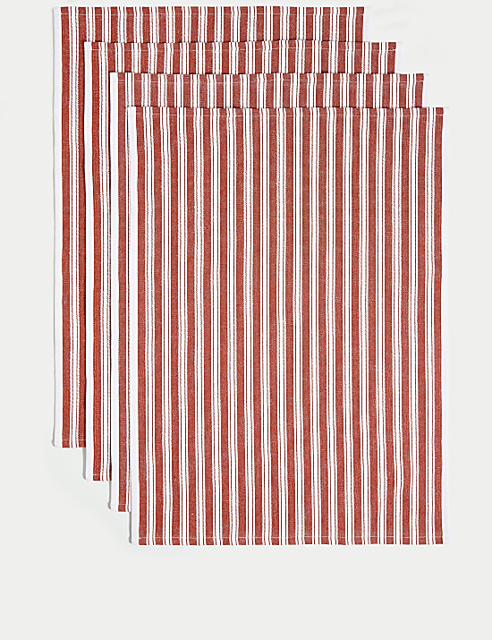 4er-Set Geschirrtücher mit Panamabindung und hohem Baumwollanteil