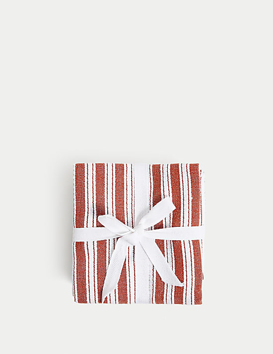 4er-Set Geschirrtücher mit Panamabindung und hohem Baumwollanteil