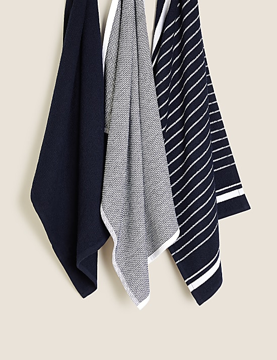 Set of 3 Cotton Rich Tea Towels