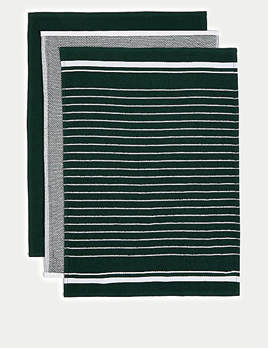 Set of 3 Cotton Rich Tea Towels