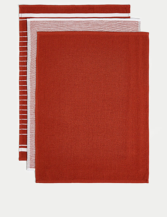 Set of 3 Cotton Rich Tea Towels