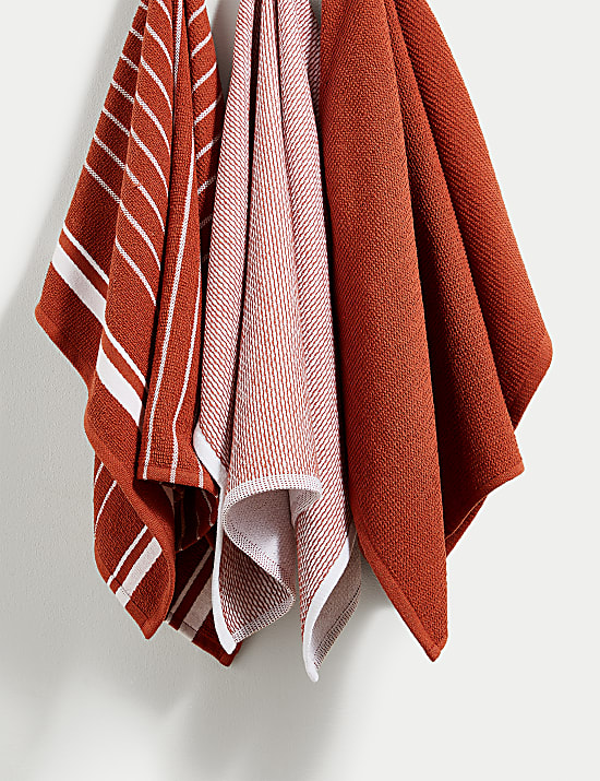 3er-Set Geschirrtücher mit hohem Baumwollanteil