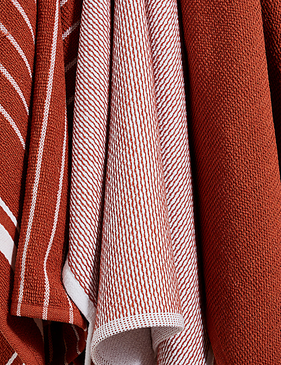 3er-Set Geschirrtücher mit hohem Baumwollanteil