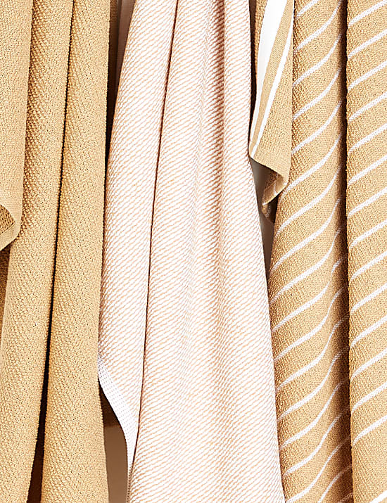 Πετσέτες κουζίνας με υψηλή περιεκτικότητα σε βαμβάκι, σετ των 3