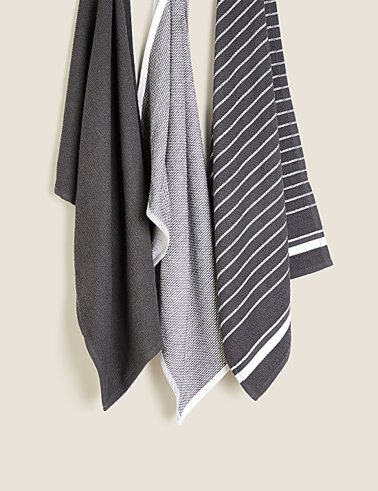 Set of 3 Cotton Rich Tea Towels