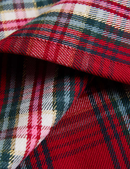 Set of 4 Cotton Rich Tartan Napkins