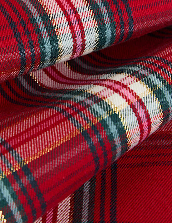 Cotton Rich Tartan Table Runner