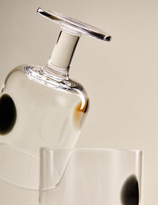 Set of 2 Dot Wine Glasses