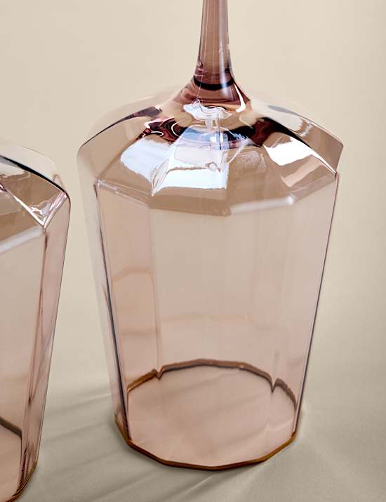 Set of 2 Pearlescent Lustre Wine Glasses