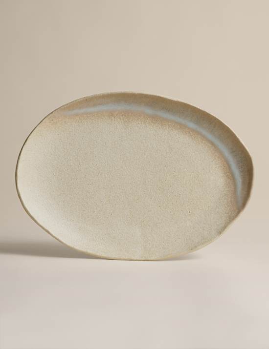 Reactive Glaze Large Oval Serving Platter
