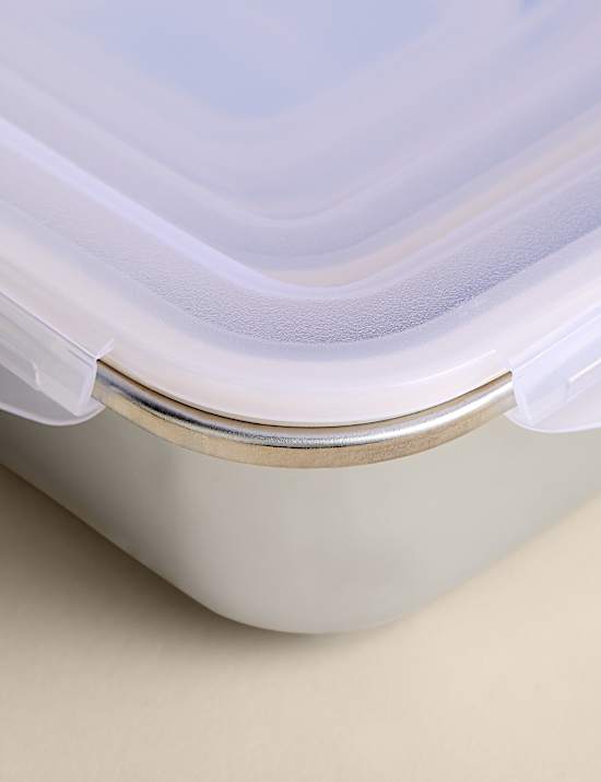 Set of 4 Stainless Steel Food Storage Containers
