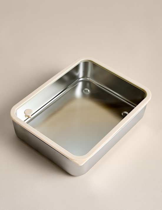 כלי גדול לאחסון מזון מפלדת אל-חלד