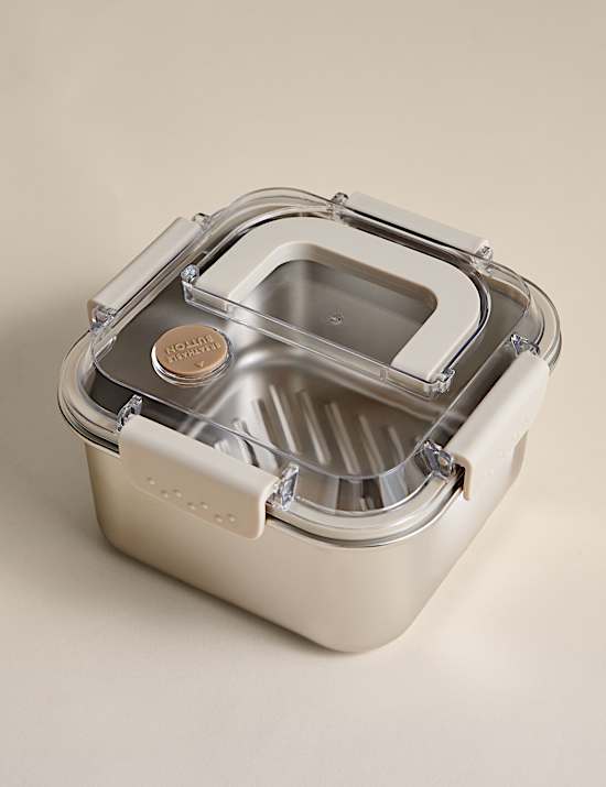 Medium Stainless Steel Storage Container with Handle