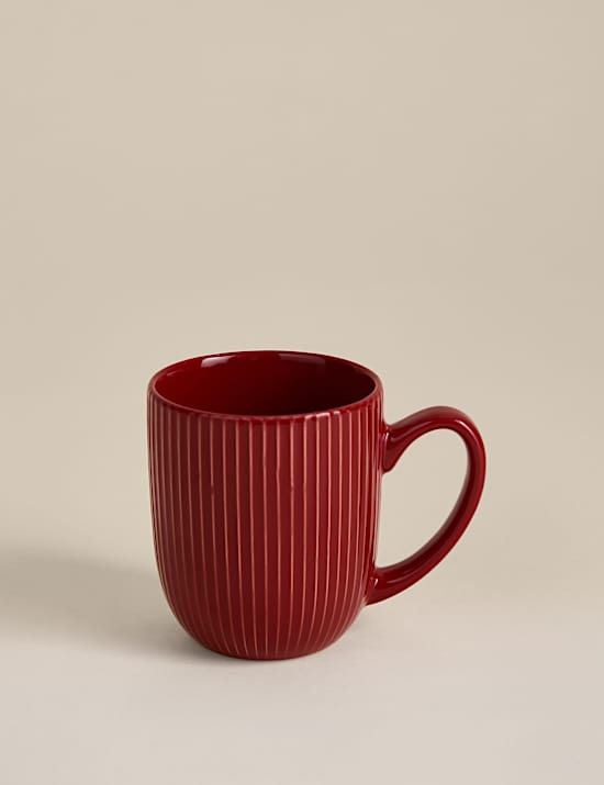 ספל פסים מזוגג בעיצוב מצולע