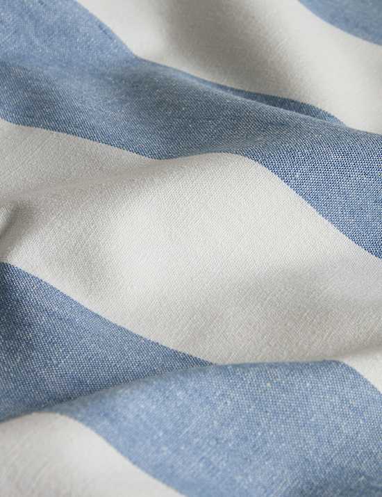 Cotton with Linen Wide Stripe Tablecloth