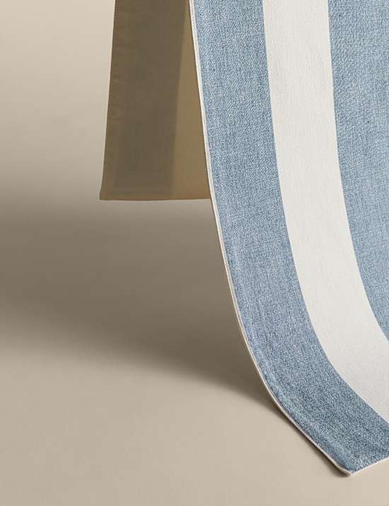 Cotton Rich Striped Table Runner