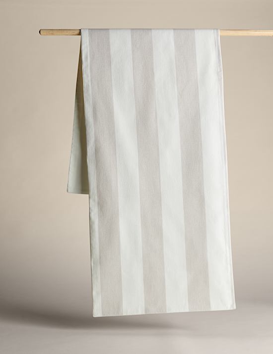 Chemin de table en coton à rayures