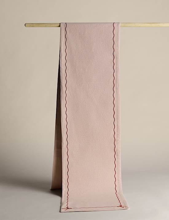 Pure Cotton Embroidered Table Runner