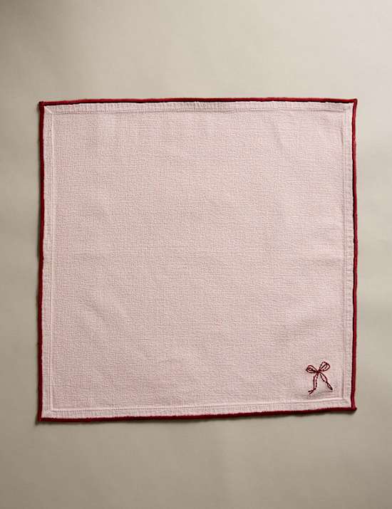 Set of 4 Pure Cotton Bow Napkins