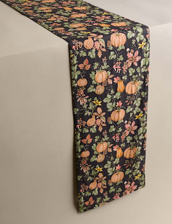 Cotton Rich Pumpkin Table Runner
