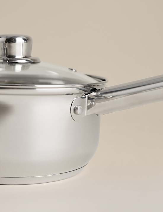 Batterie de 3 casseroles en acier inoxydable