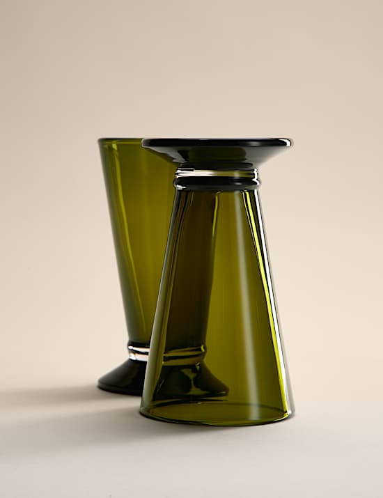 Set of 2 Footed Hi Ball Glasses