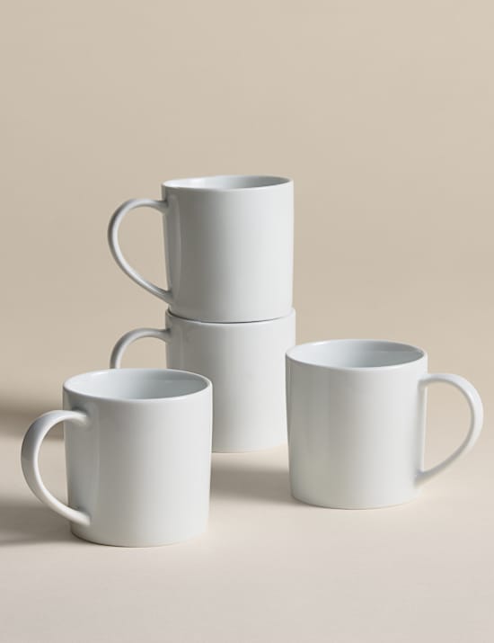 Set of 4 Burford Small Dishwasher Safe Mugs