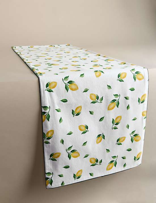 Pure Cotton Lemon Table Runner
