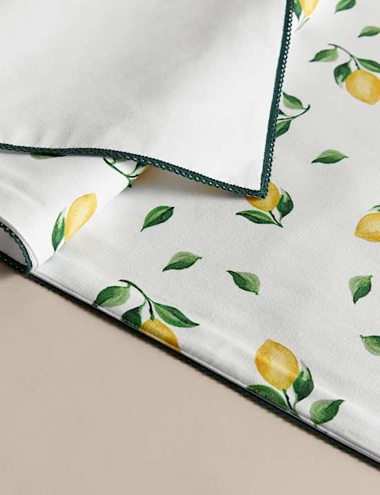 Pure Cotton Lemon Table Runner