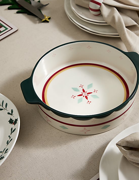Plato redondo para horno de ceramica estampado Baterias de cocina M S US