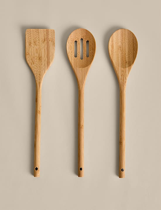 3 Piece Wooden Utensil Set