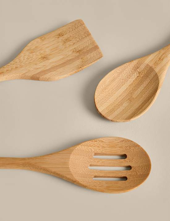 3 Piece Wooden Utensil Set