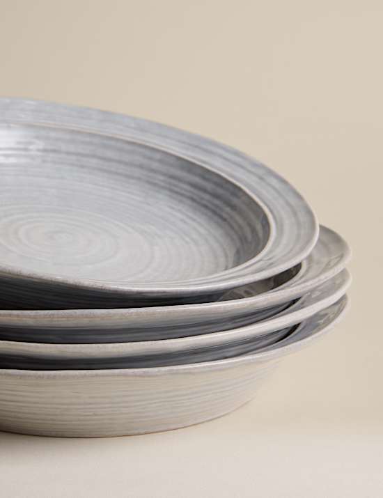 Lot de 4 assiettes &agrave; p&acirc;tes Padstow