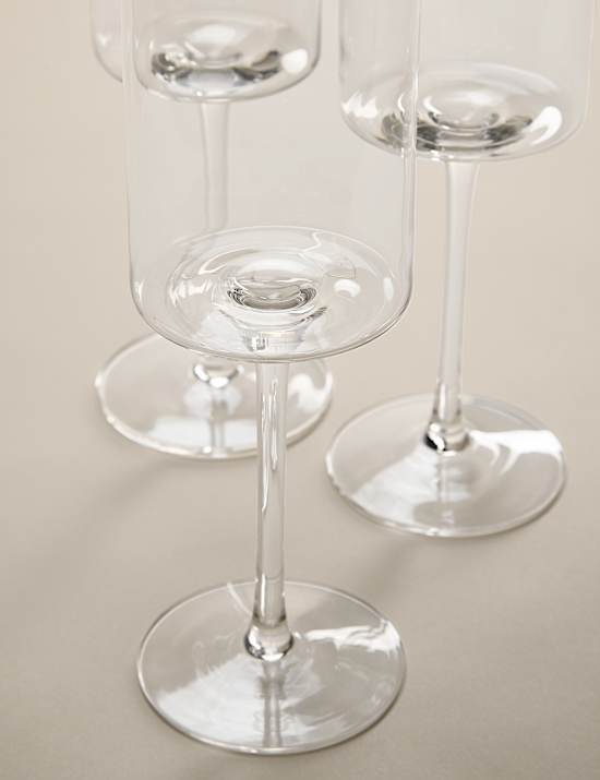 Set of 4 Straight Sided Wine Glasses