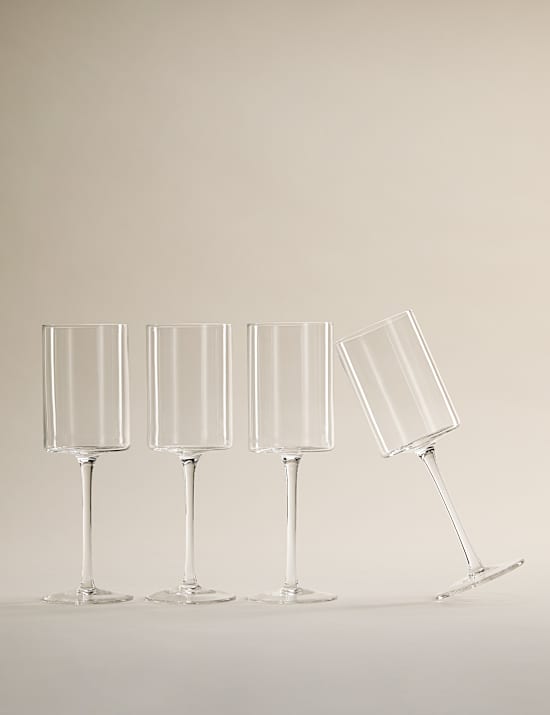 Set of 4 Straight Sided Wine Glasses
