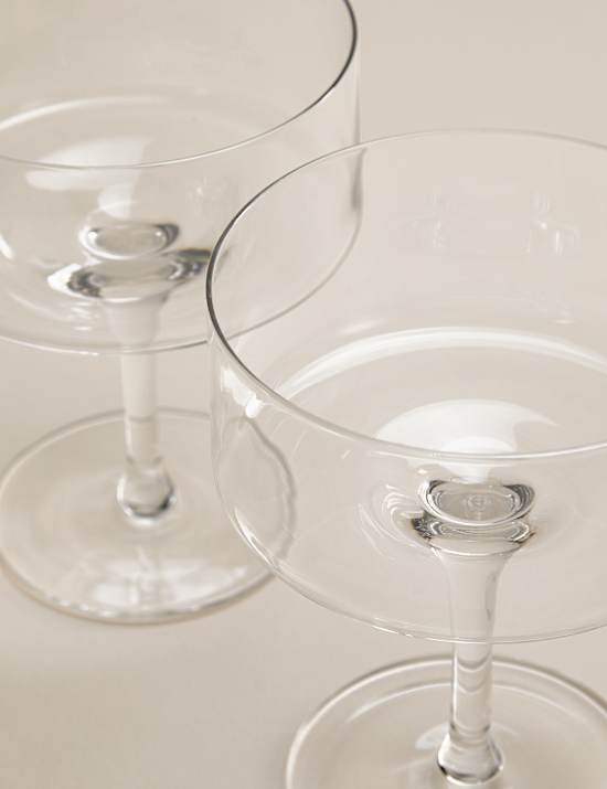 Set of 2 Straight Sided Coupe Glasses