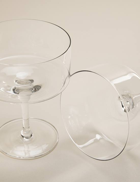 Set of 2 Straight Sided Coupe Glasses