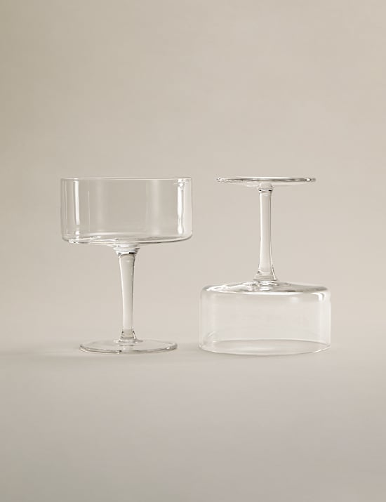 Set of 2 Straight Sided Coupe Glasses