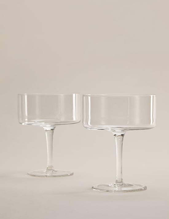 Set of 2 Straight Sided Coupe Glasses