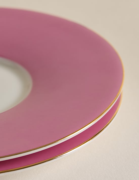 2 Pack Bone China Espresso Cups & Saucers