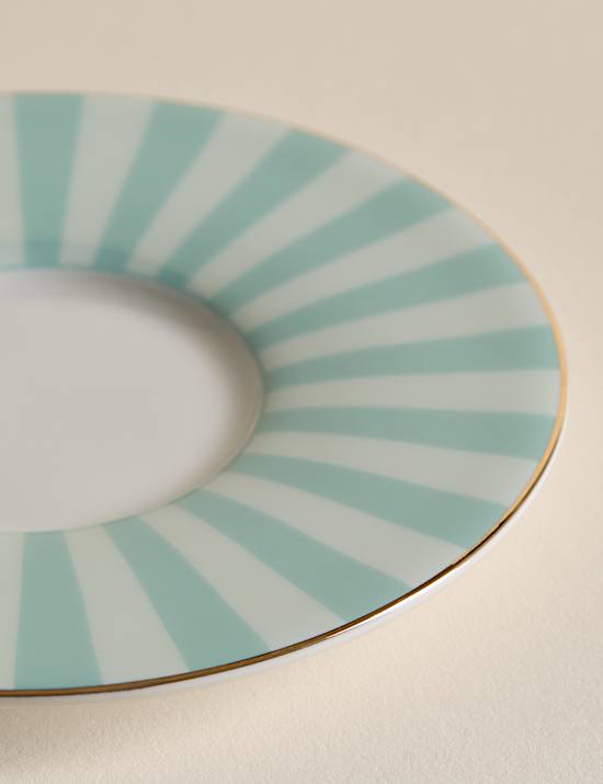 2 Pack Bone China Stripe Espresso Cup & Saucer