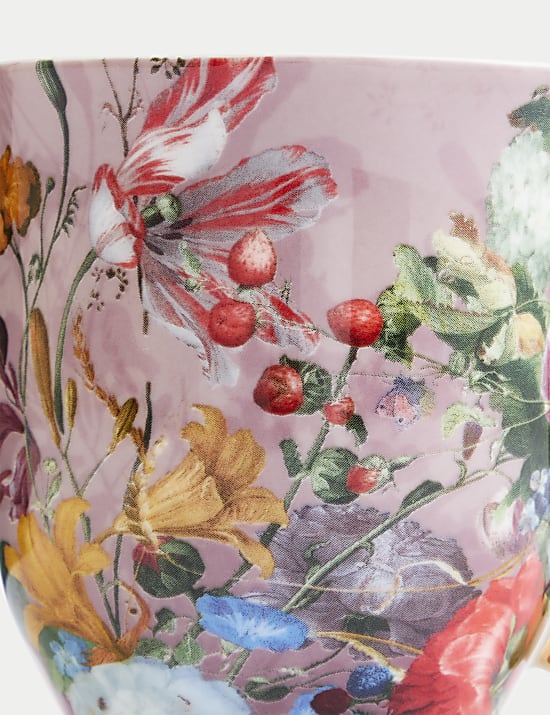 Beker met bloemendessin