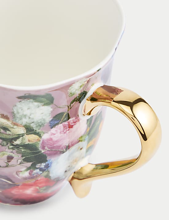 Beker met bloemendessin